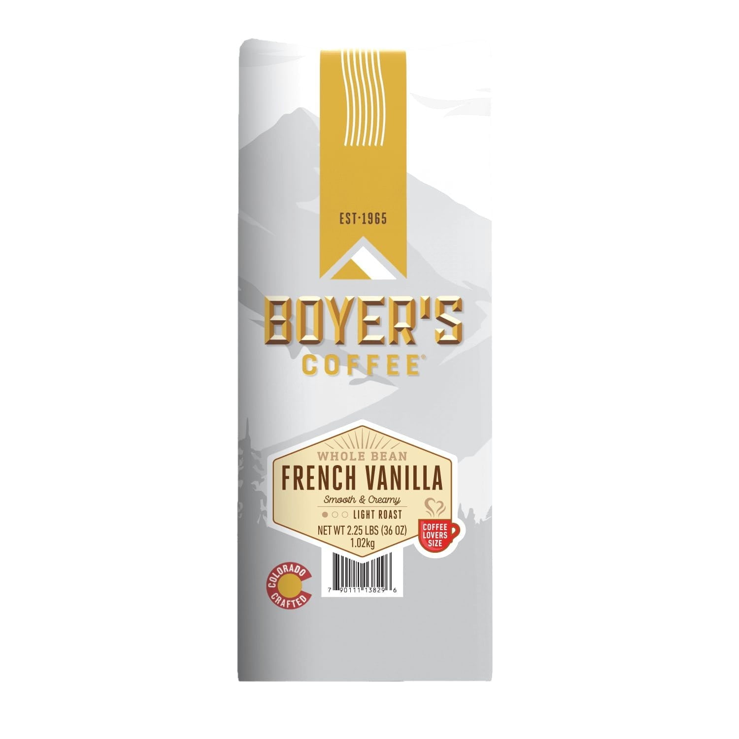 Boyer's Coffee ホールビーン フレンチバニラ、36 オンス。