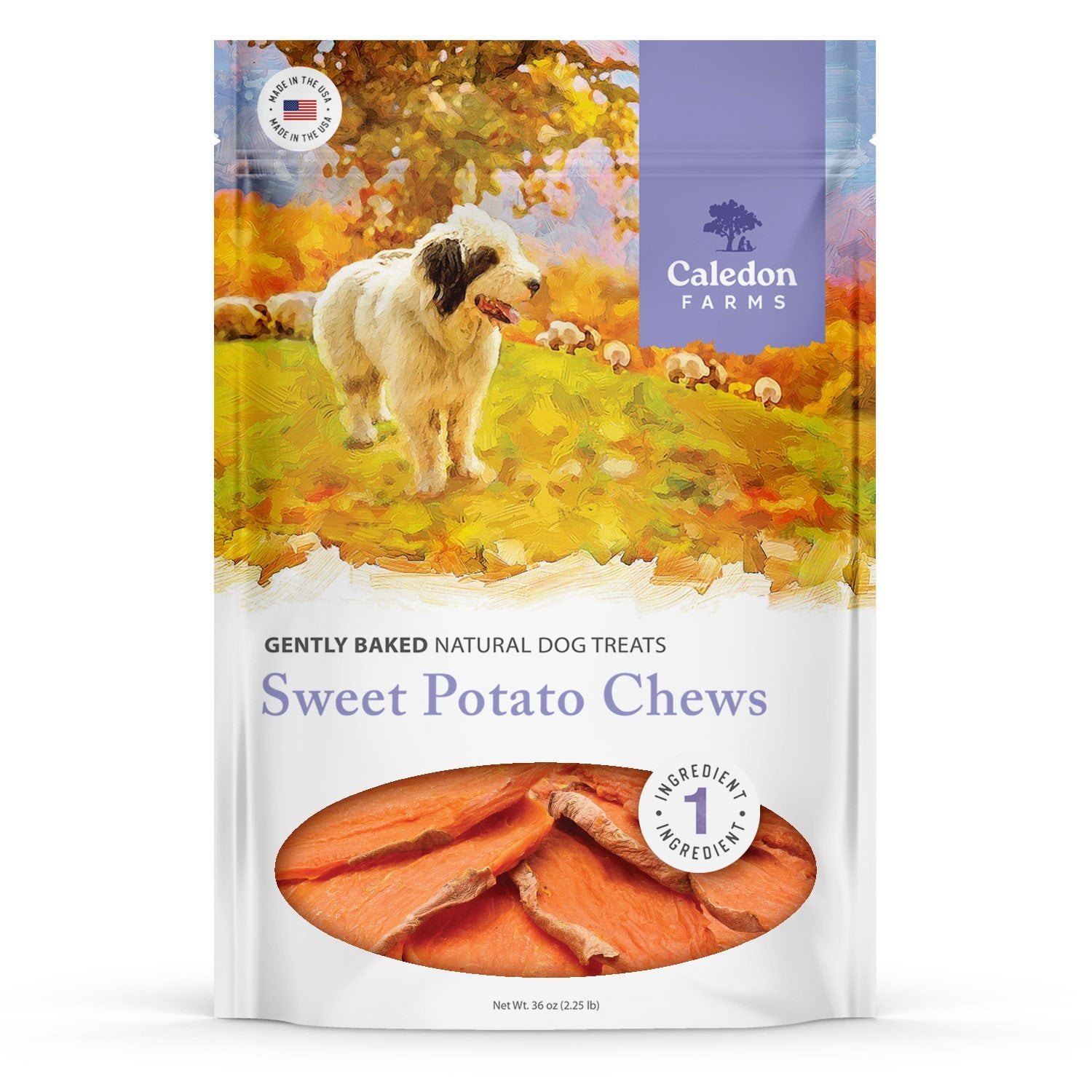 Caledon Farms 犬用おやつチュー（サツマイモ風味）、36 オンス。