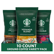 スターバックス 挽きコーヒー バラエティパック 2.5オンス 10袋 挽きコーヒー バラエティパック 2.5オンス 10袋