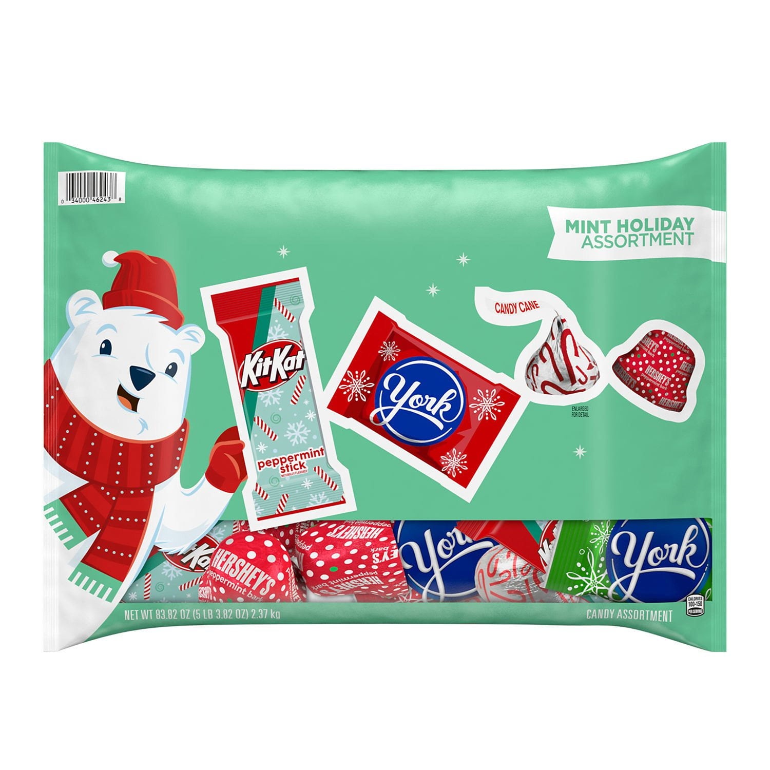 HERSHEY'S クリスマス アソート ミント フレーバー キャンディ、83.82 オンス。