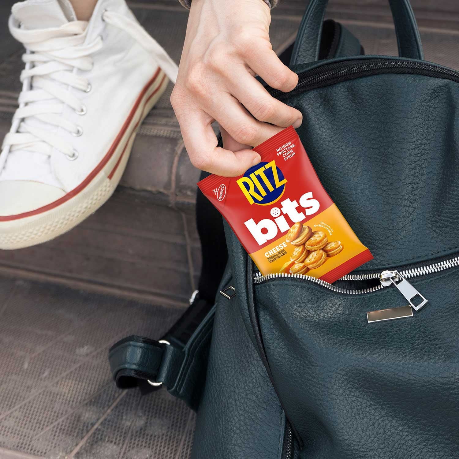 RITZ ビット チーズ サンドイッチ クラッカー、1.5 オンス、30 個入り。
