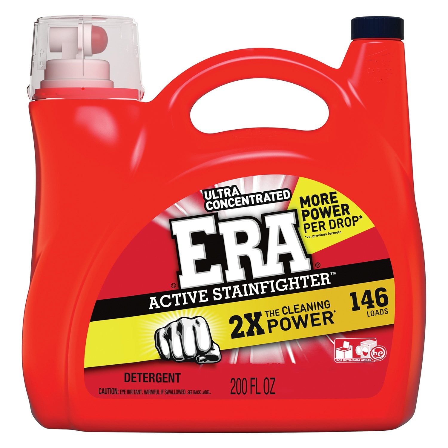 Era Active Stainfighter 液体洗濯洗剤、146 回分、200 液量オンス。