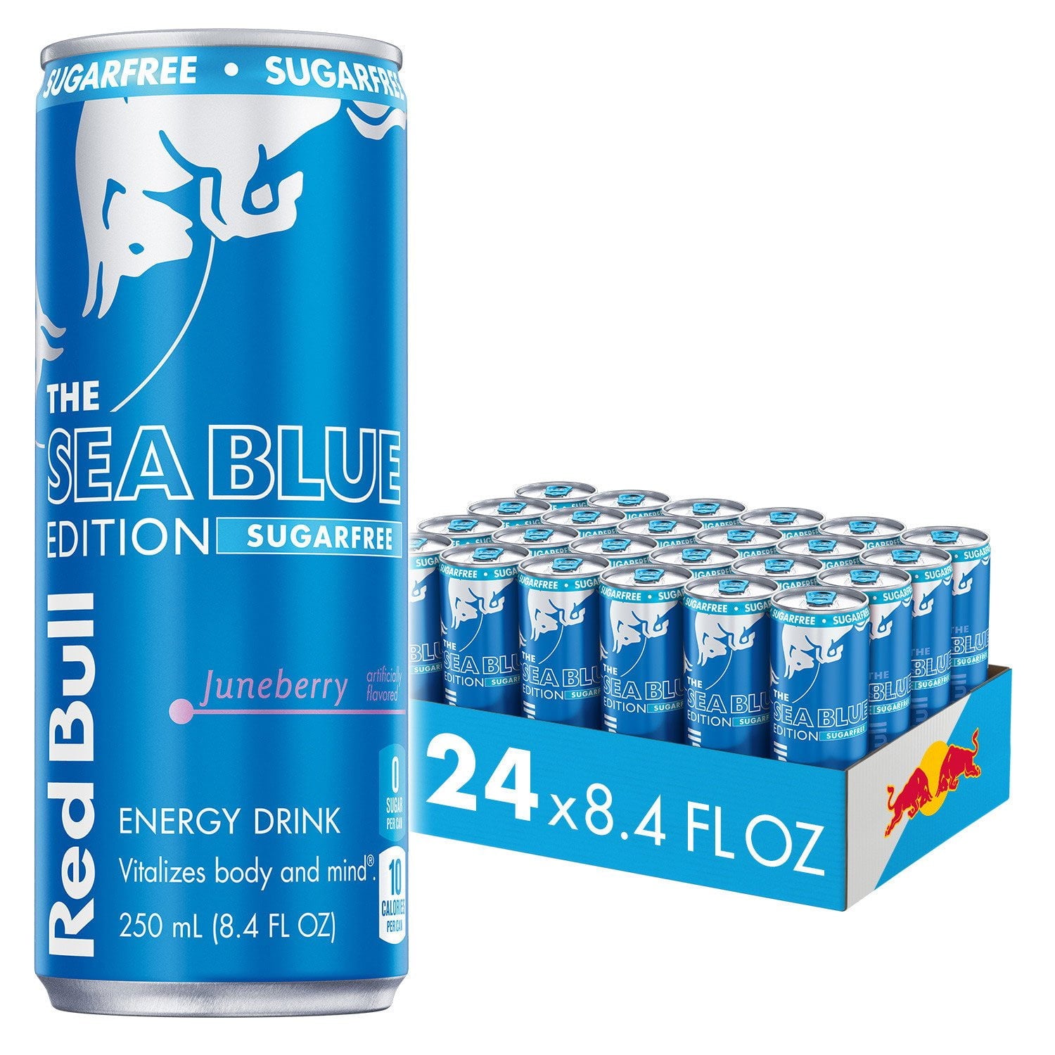 레드불 슈가프리 씨 블루 에디션 8.4 fl. oz × 24 – 블루베리 맛