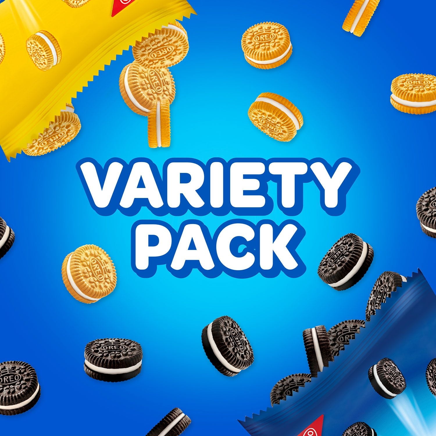オレオ ミニミックス バラエティパック サンドイッチ クッキー、1.5 オンス、30 個入り。