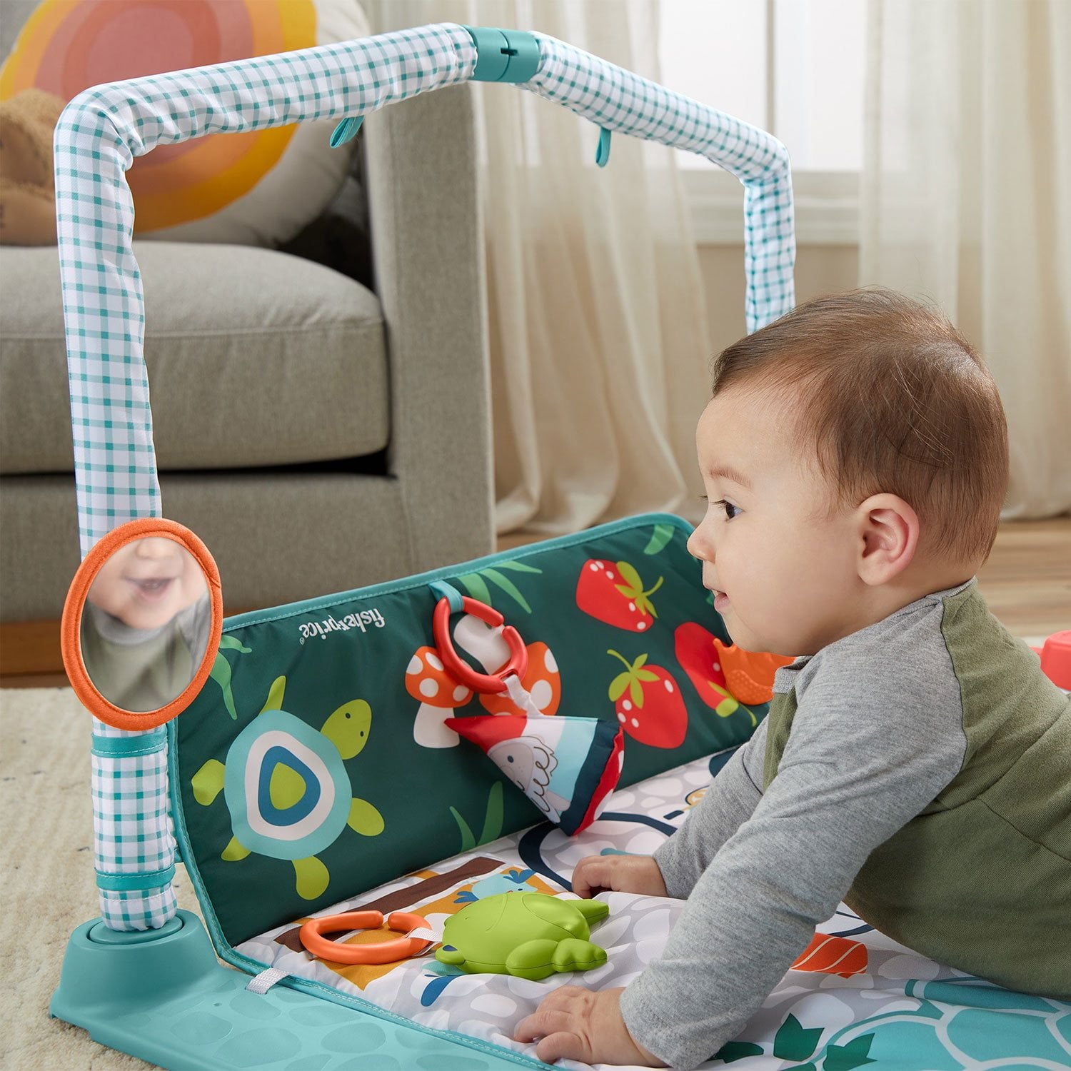 フィッシャープライス 3-in-1 クロール＆プレイ アクティビティジム 変形プレイマット