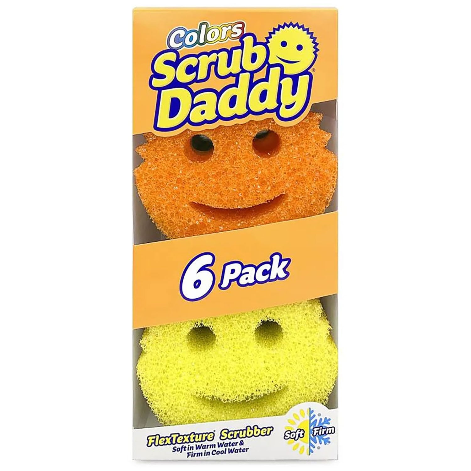 Scrub Daddy スポンジ、マルチカラー、6 個入り。