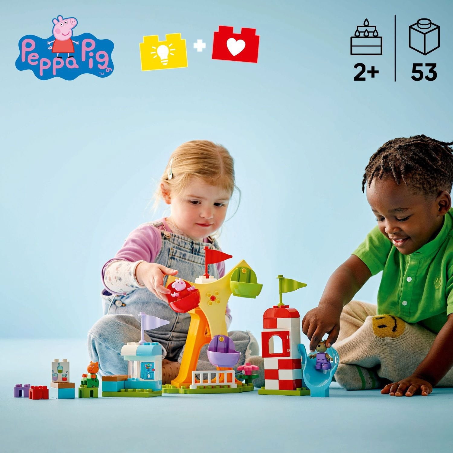 レゴ デュプロ ペッパピッグ ファンフェア幼児用おもちゃ、53個。