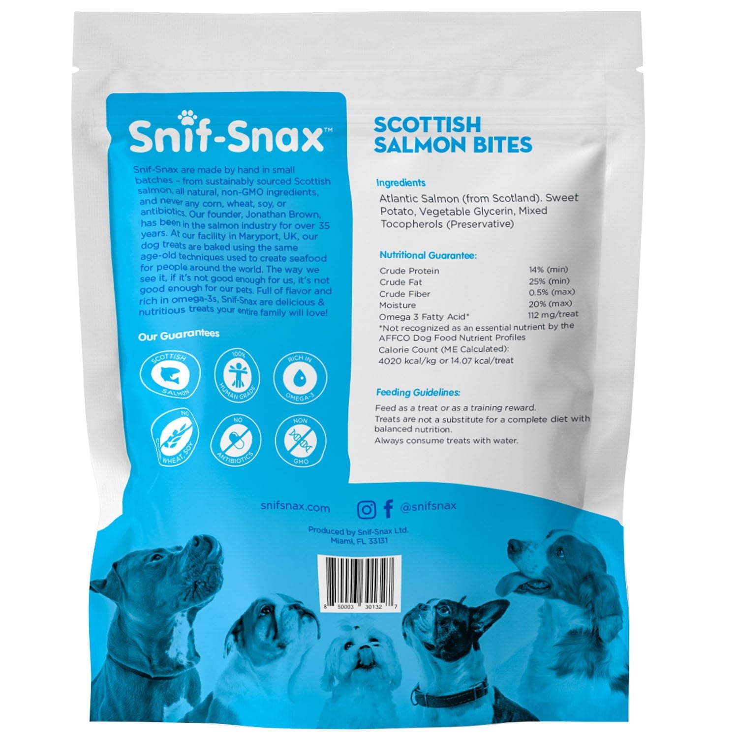 Snif-Snax スコティッシュ サーモン バイツ ドッグ トリーツ 48 オンス