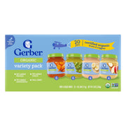 Gerber 1st Foods オーガニック ベビーフード、フルーツ &amp; 野菜バリューパック、4 オンス、20 個入り。