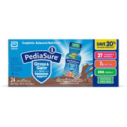 PediaSure 子供用 成長と成長を促す栄養シェイク、チョコレート、8 液量オンス、24 パック。