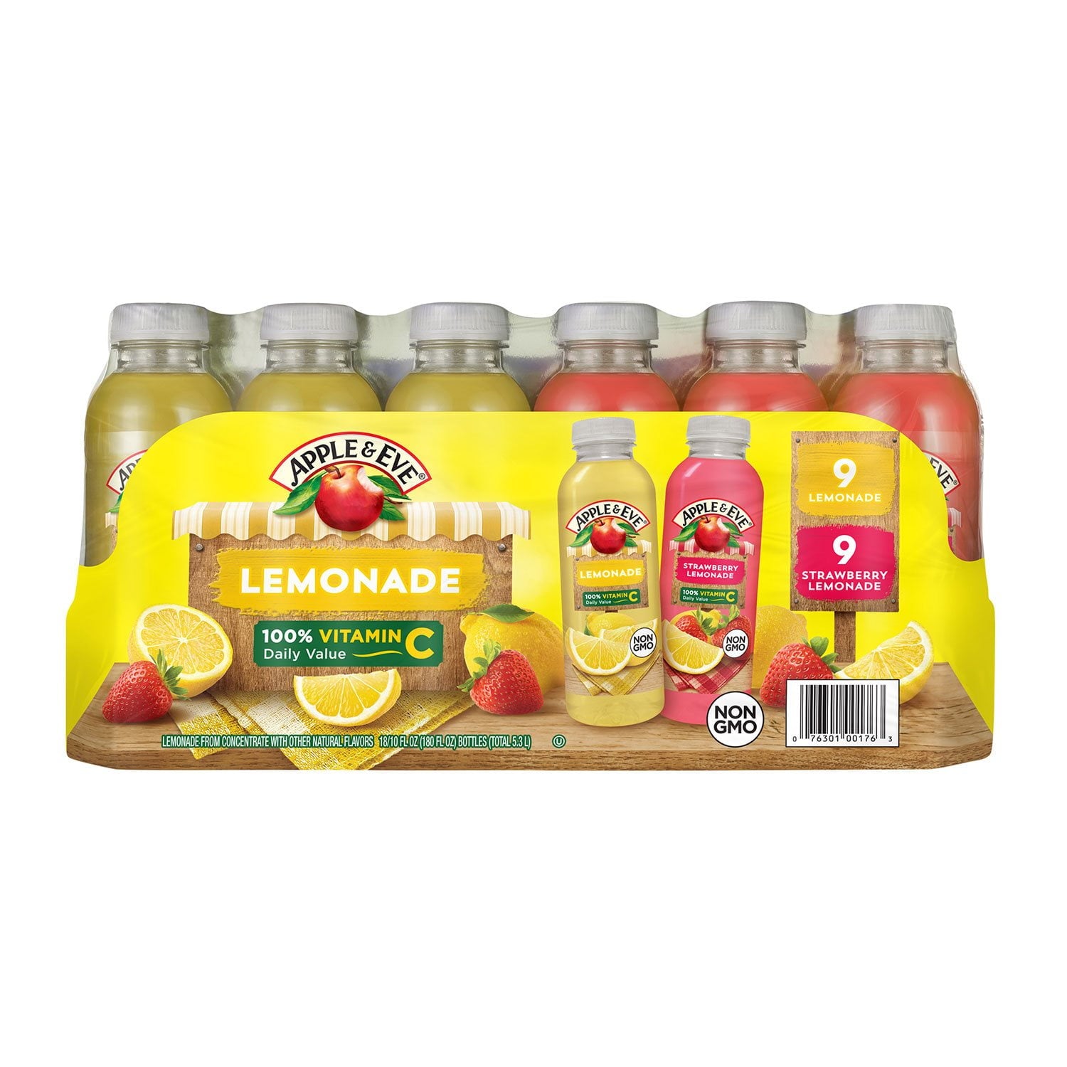 애플앤이브 레모네이드 버라이어티 10 fl. oz × 18 – 상큼한 레몬 음료