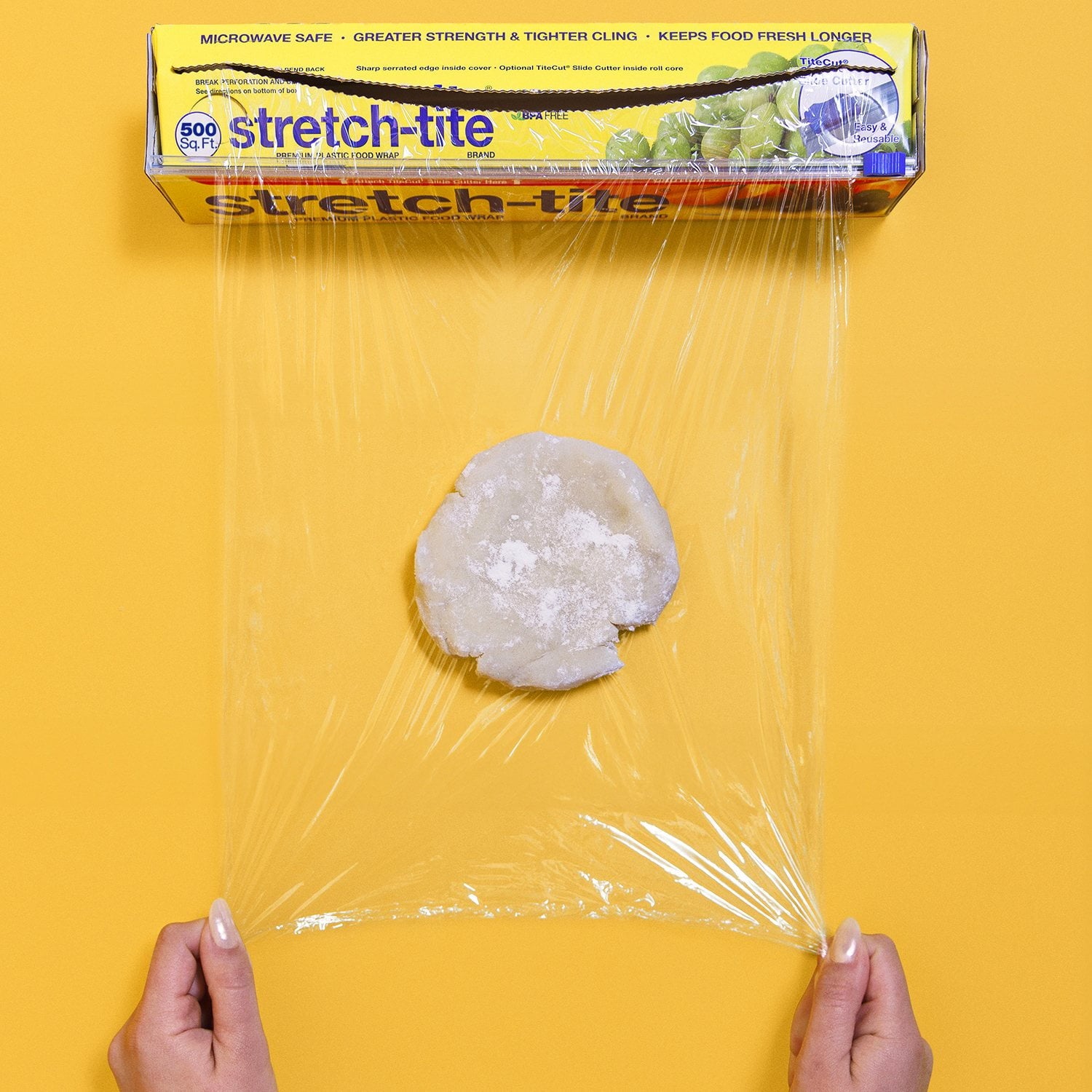 ストレッチタイト プレミアムプラスチックフードラップ、500 平方フィート、2 個パック。