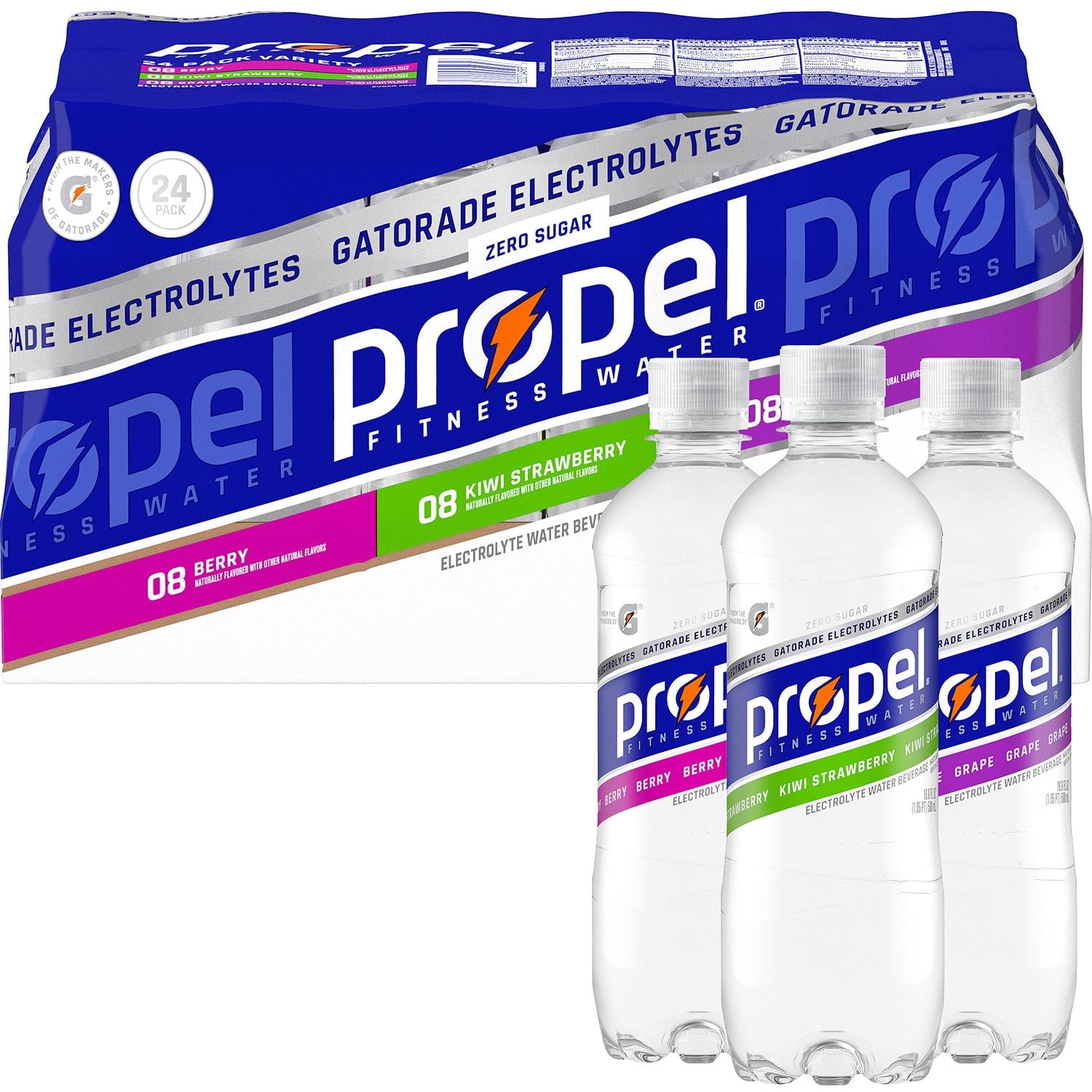 프로펠 제로 워터 버라이어티 팩 16.9 fl. oz., 24 pk. – 무설탕 플레이버 워터 타입 음료 구성