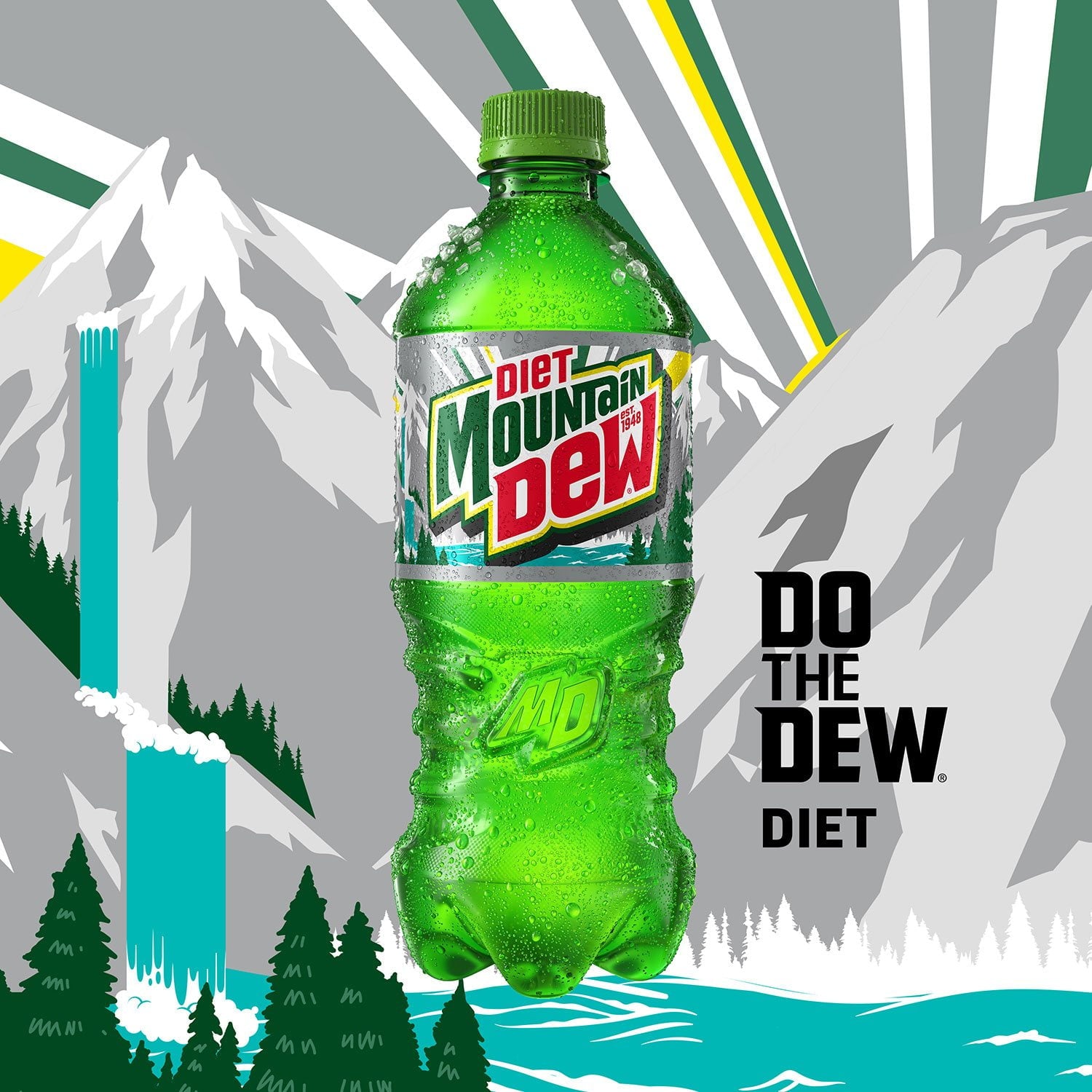 다이어트 마운틴듀, 16.9fl oz, 24팩