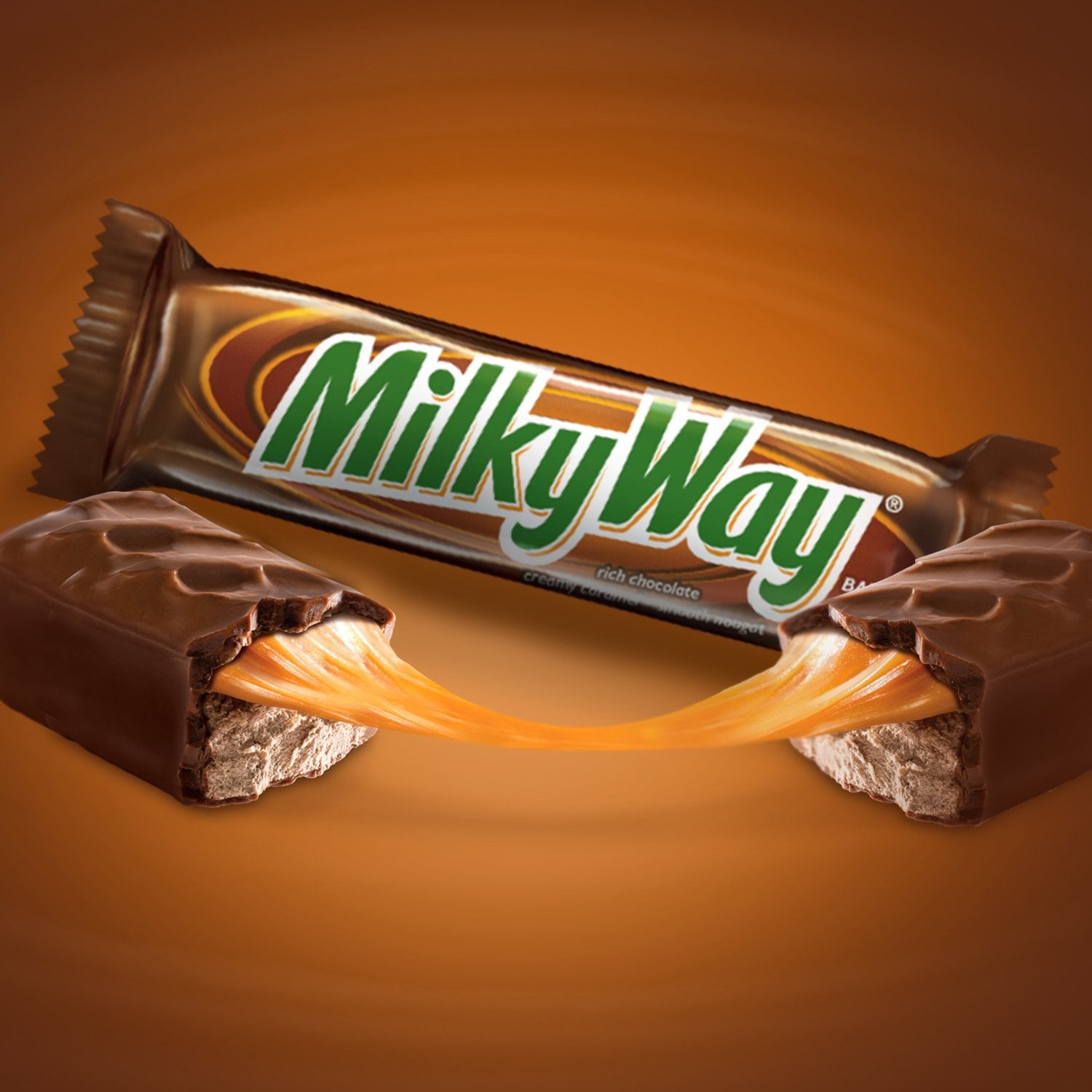 ミルキーウェイ チョコレート キャンディー バー、フルサイズ、1.84 オンス、36 個入り。