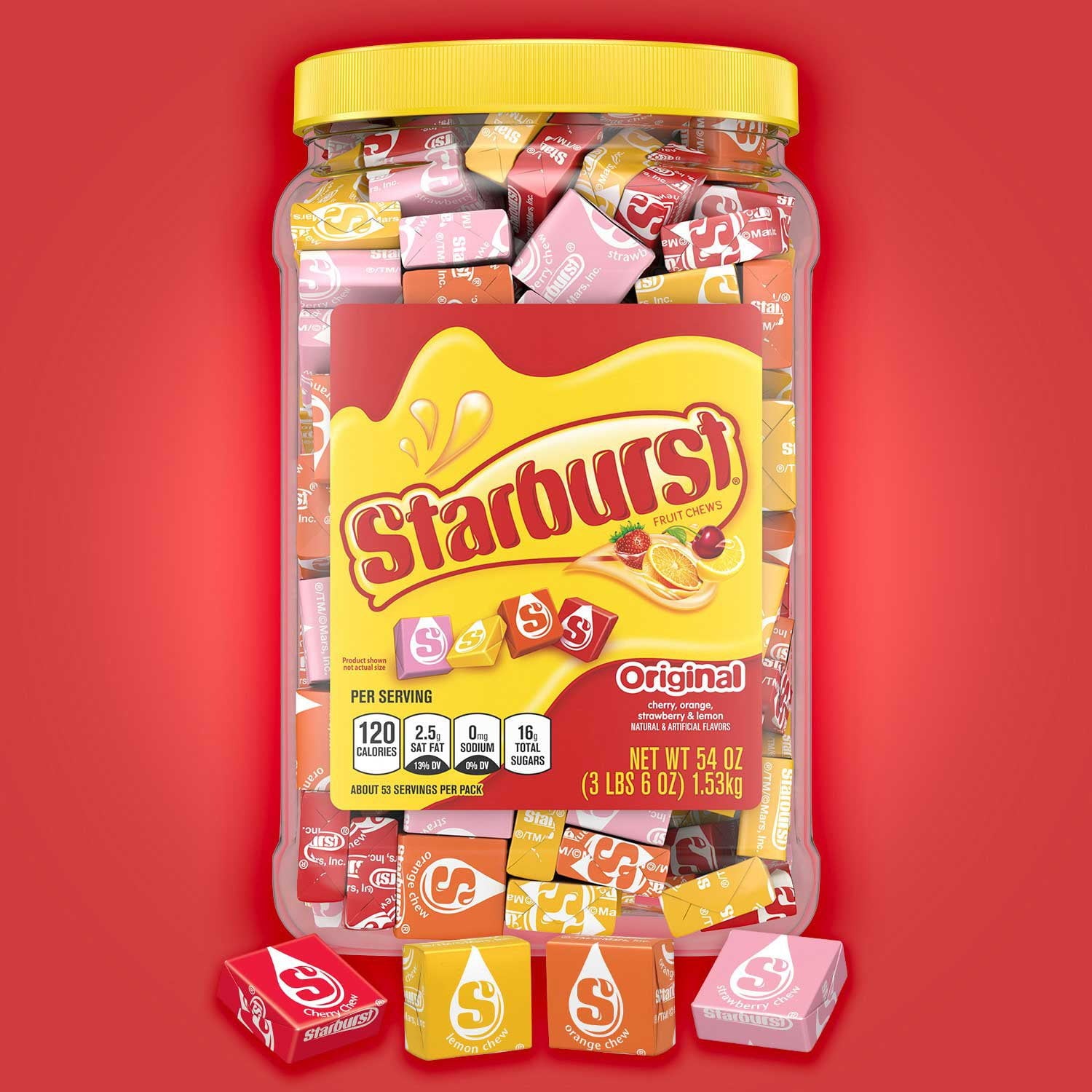 スターバースト オリジナル フルーティー チューイー キャンディ、54 オンス。