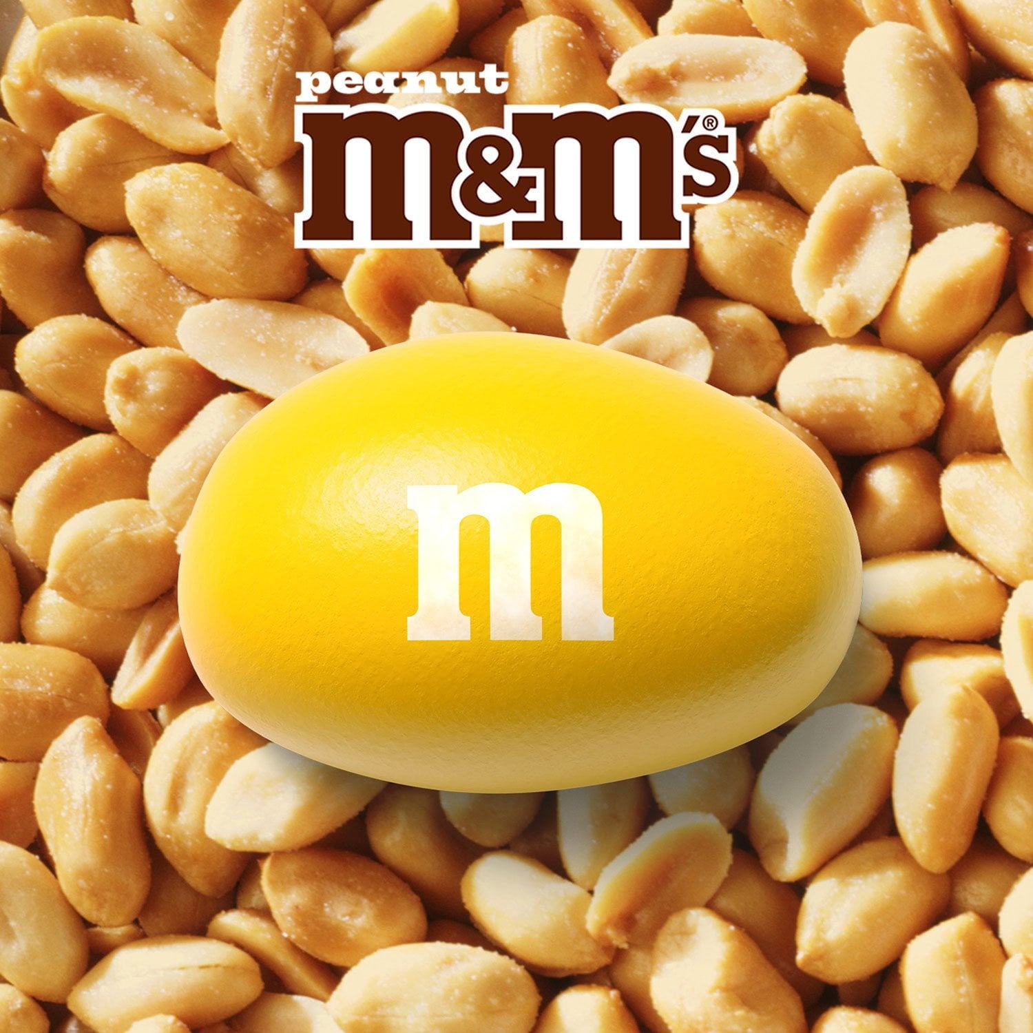 M&amp;M'S ピーナッツ ミルク チョコレート キャンディ、シングルサイズ、1.74 オンス、48 個入り。