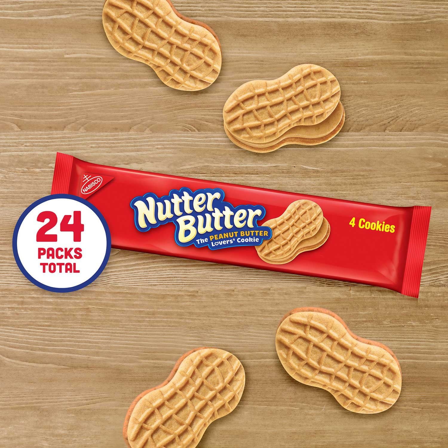 ナッツバター ピーナッツバター サンドイッチ クッキー、24 個入り。