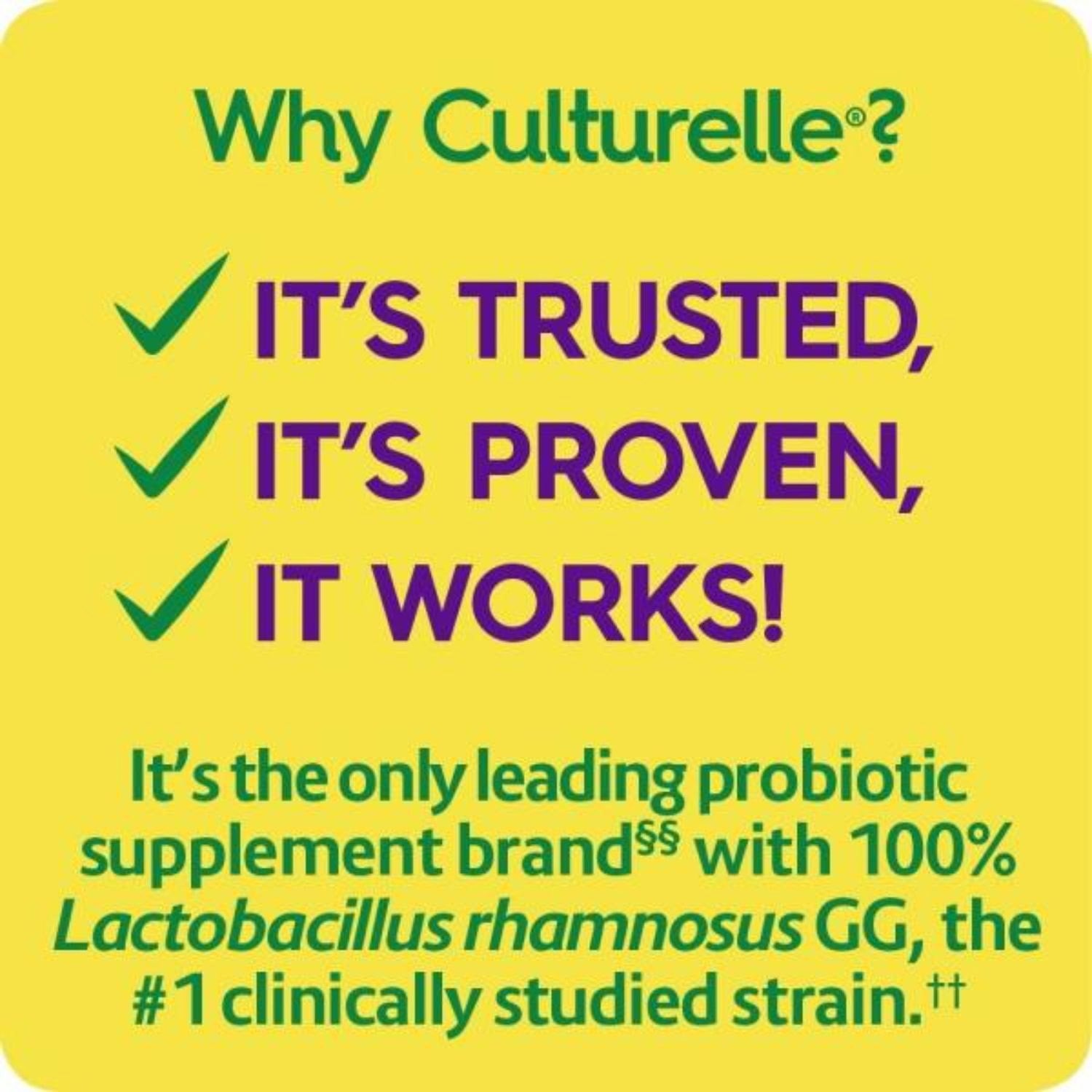 Culturelle 消化促進デイリープロバイオティクスカプセル、80 個入り。