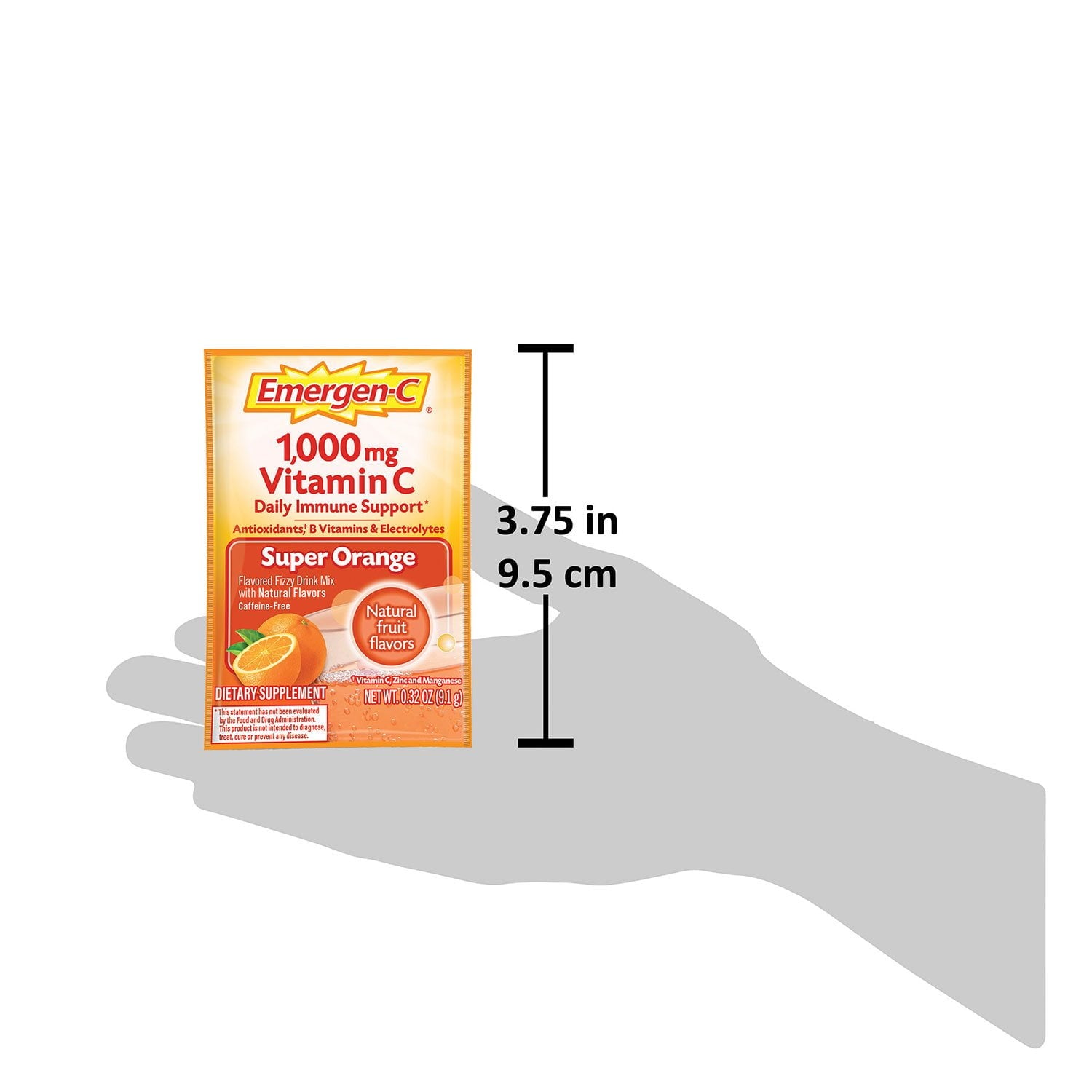 エマージェンC ビタミンC 1000mg パウダー（抗酸化物質配合）炭酸ドリンクミックス、90 個入り。