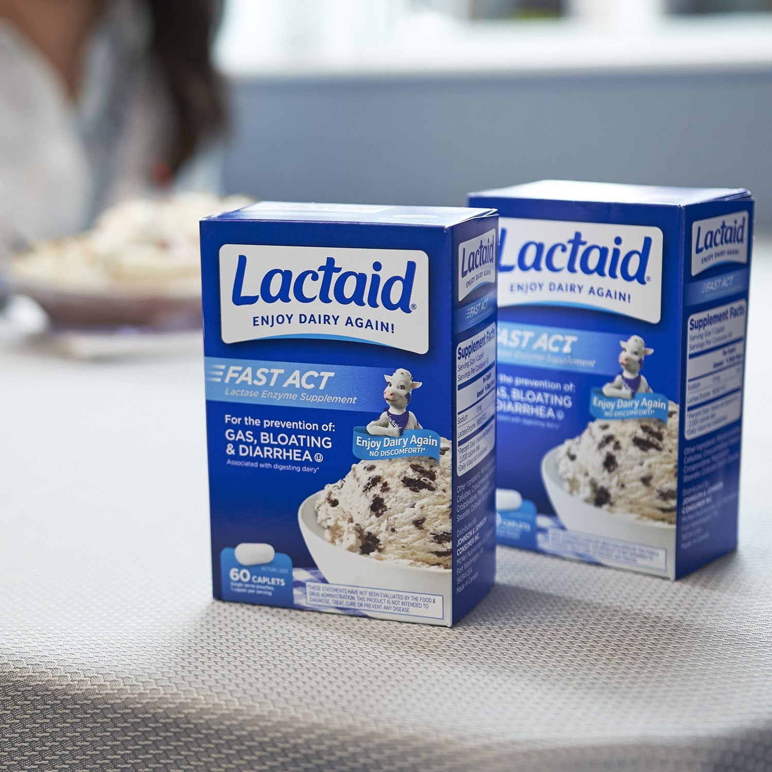 Lactaid Fast Act 乳糖不耐症カプセル、120 錠。