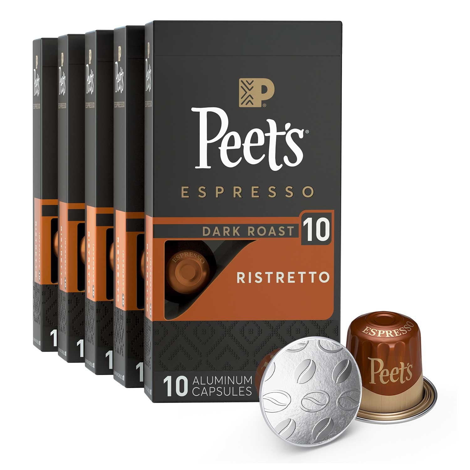 피츠 커피 리스트레토 인텐시티 10 다크 로스트 캡슐 50 ct – 매우 진한 리스트레토 스타일