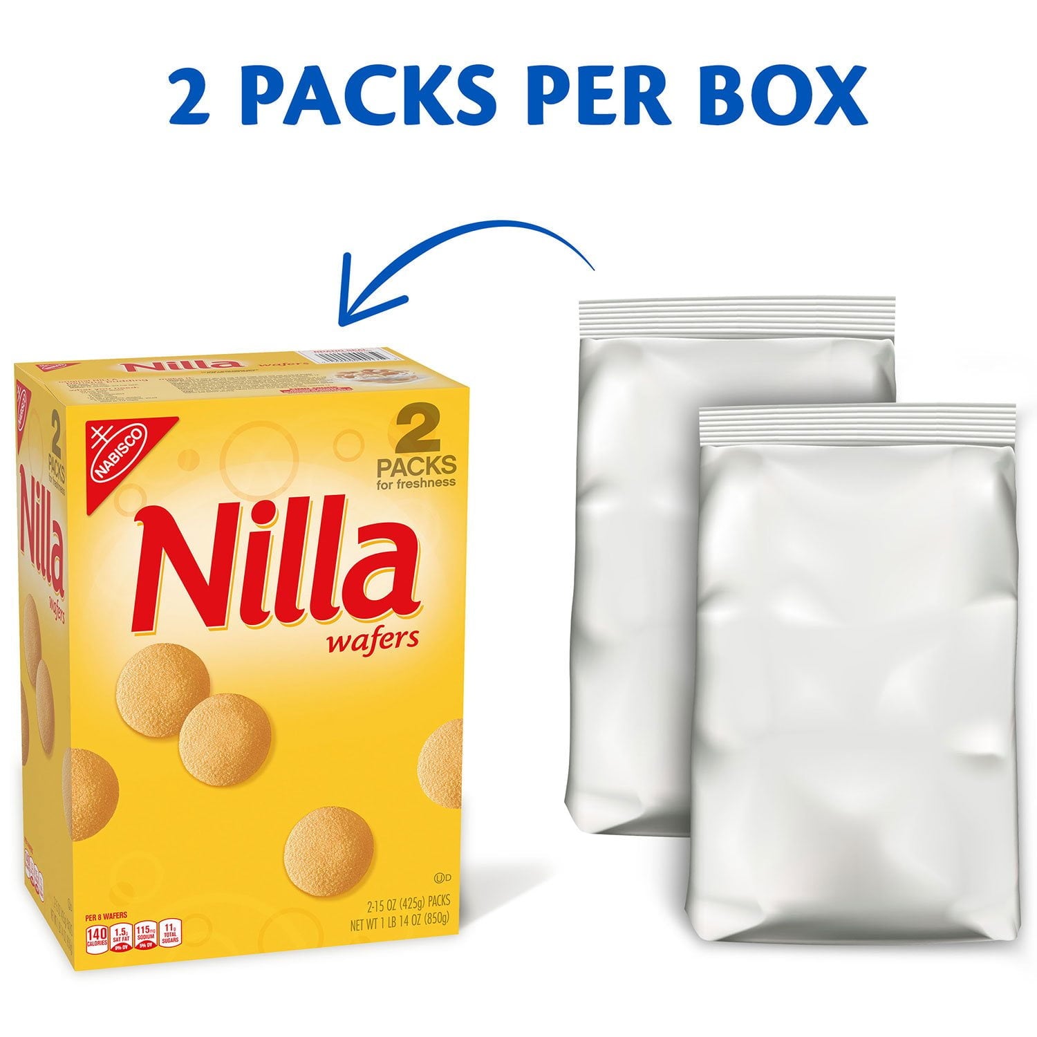 Nilla Wafers バニラ ウェーファー クッキー、2 個入り、15 オンス。
