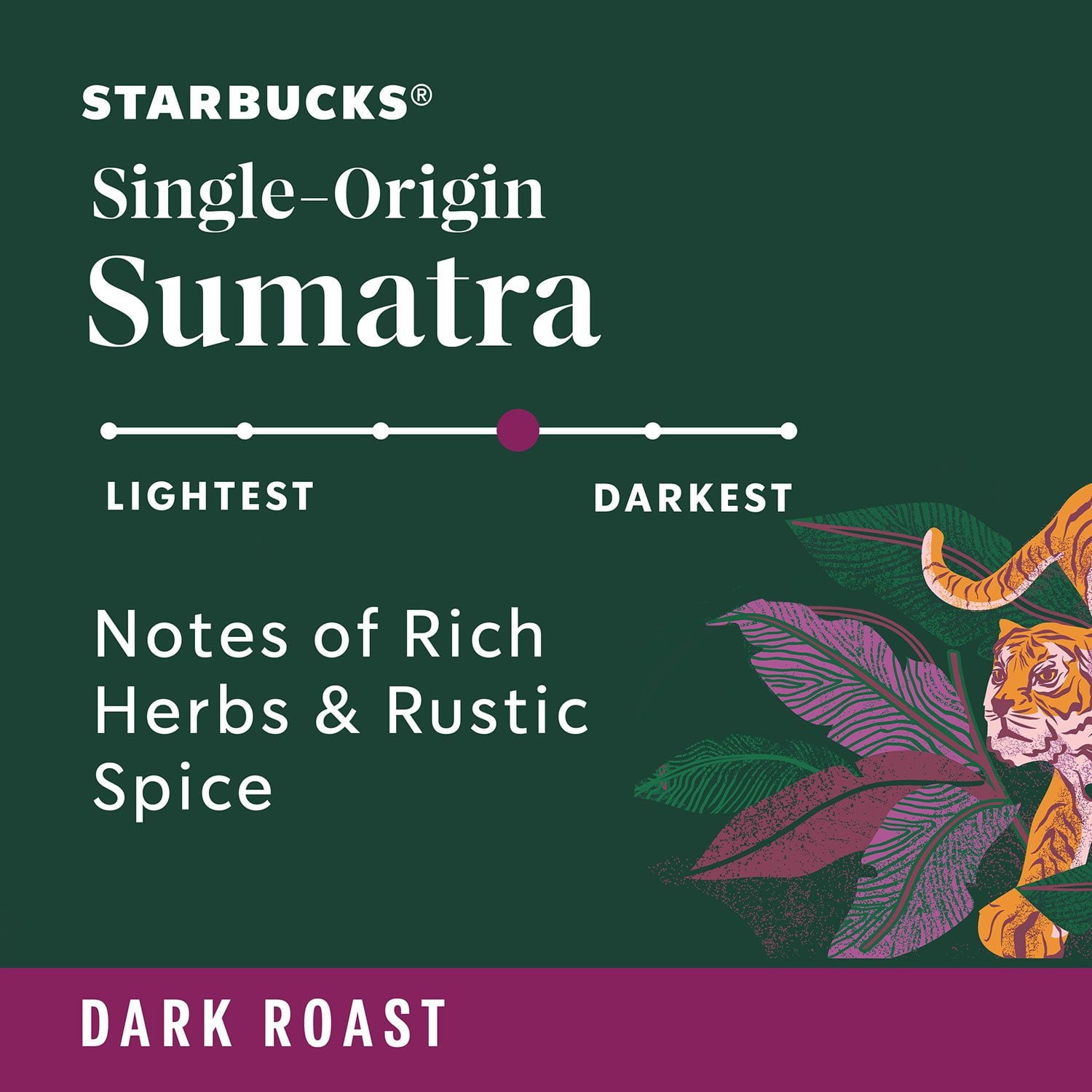スターバックス ダークロースト K-Cup コーヒーポッド、シングルオリジン スマトラ、72 個入り。