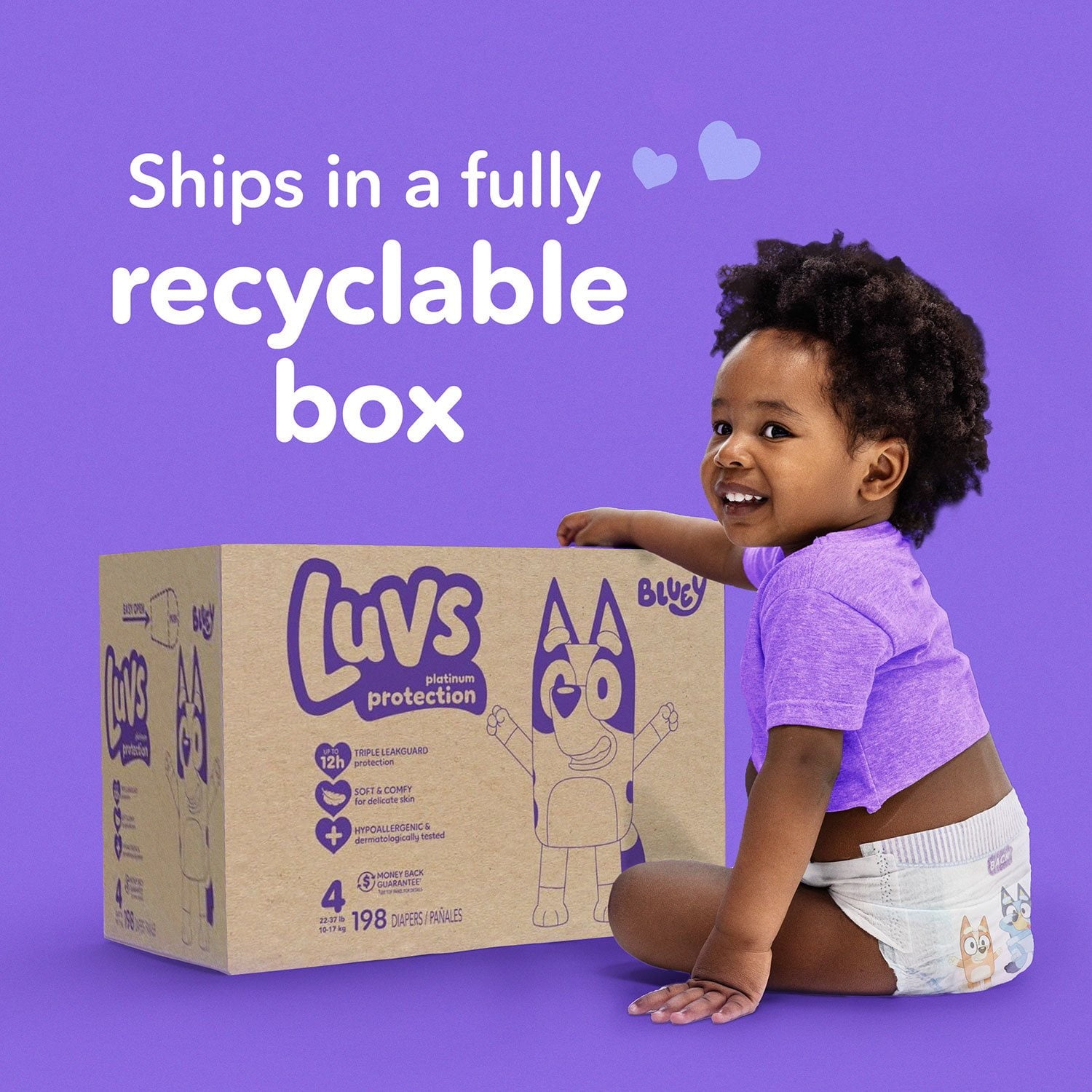 Luvs Proレベル 漏れ防止おむつ、サイズ1～8