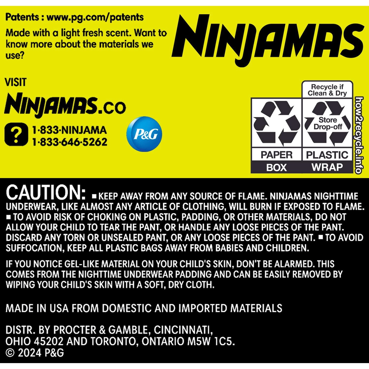 Ninjamas 夜尿症対策下着 男の子用 S～XLサイズ