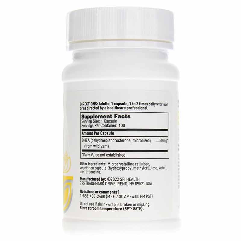 클레어랩스 SFI Health DHEA 50mg 100캡슐 – 미세화 DHEA · 비건 포뮬러 · 건강한 에이징 관리