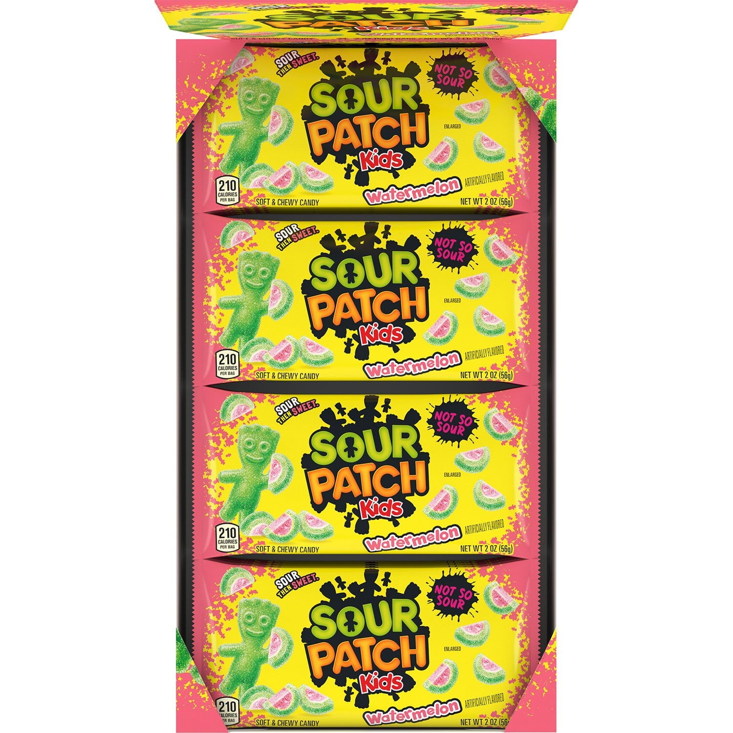 サワーパッチキッズ スイカソフトチューイーキャンディー、2オンス、24個入り。