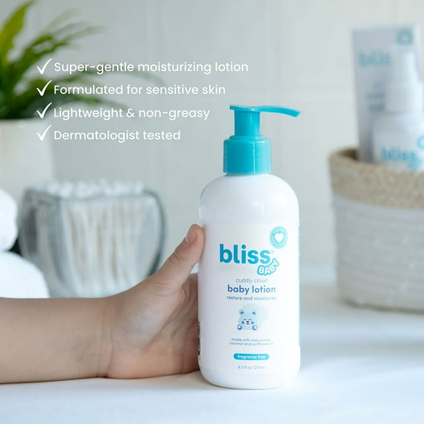 Bliss ベビーバス バンドル、2 in 1 シャンプー + ボディウォッシュ &amp; ローション、8 液量オンス、2 個パック。