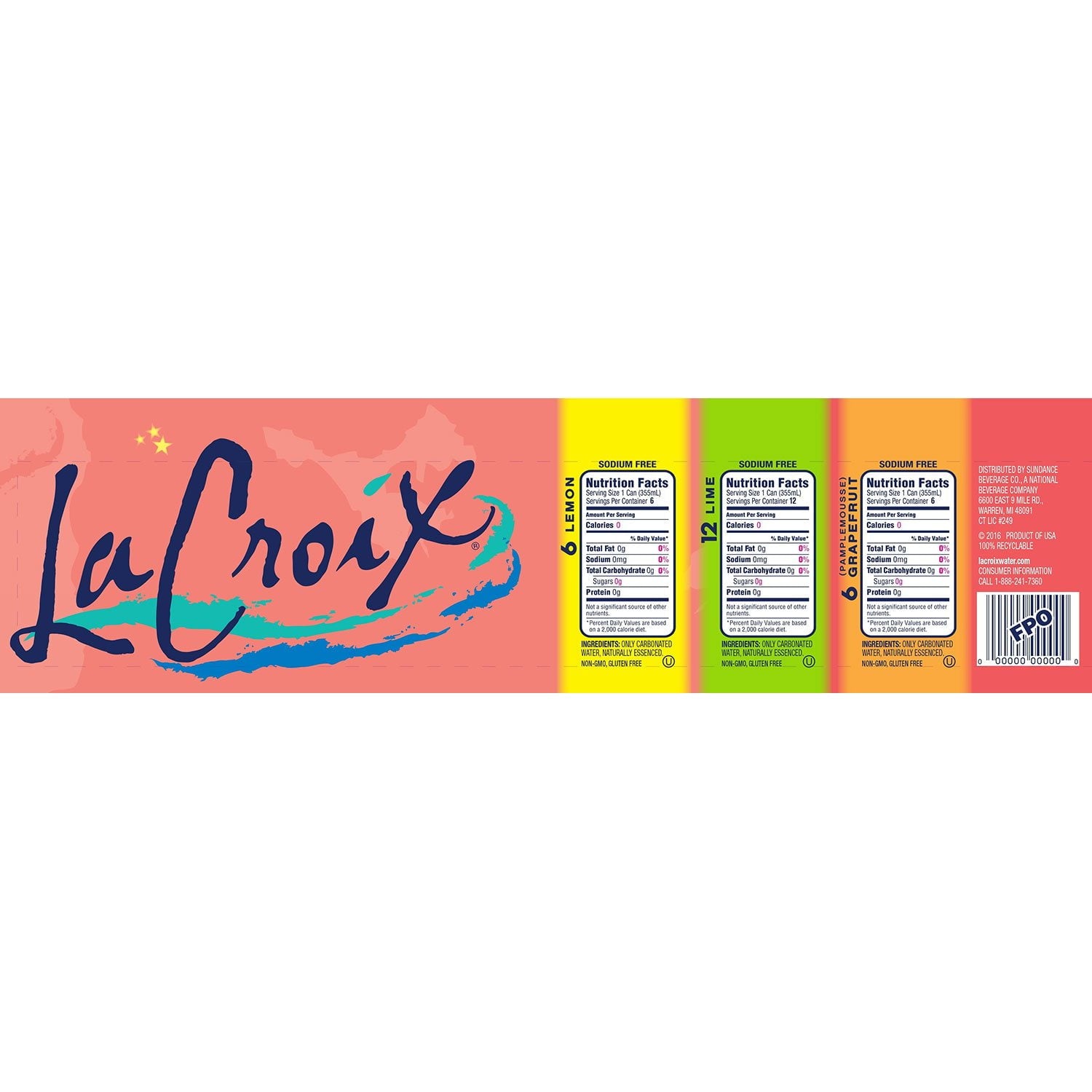 라크로이 스파클링 워터 버라이어티 팩 12 fl. oz × 24 – 가볍고 청량한 데일리 탄산수