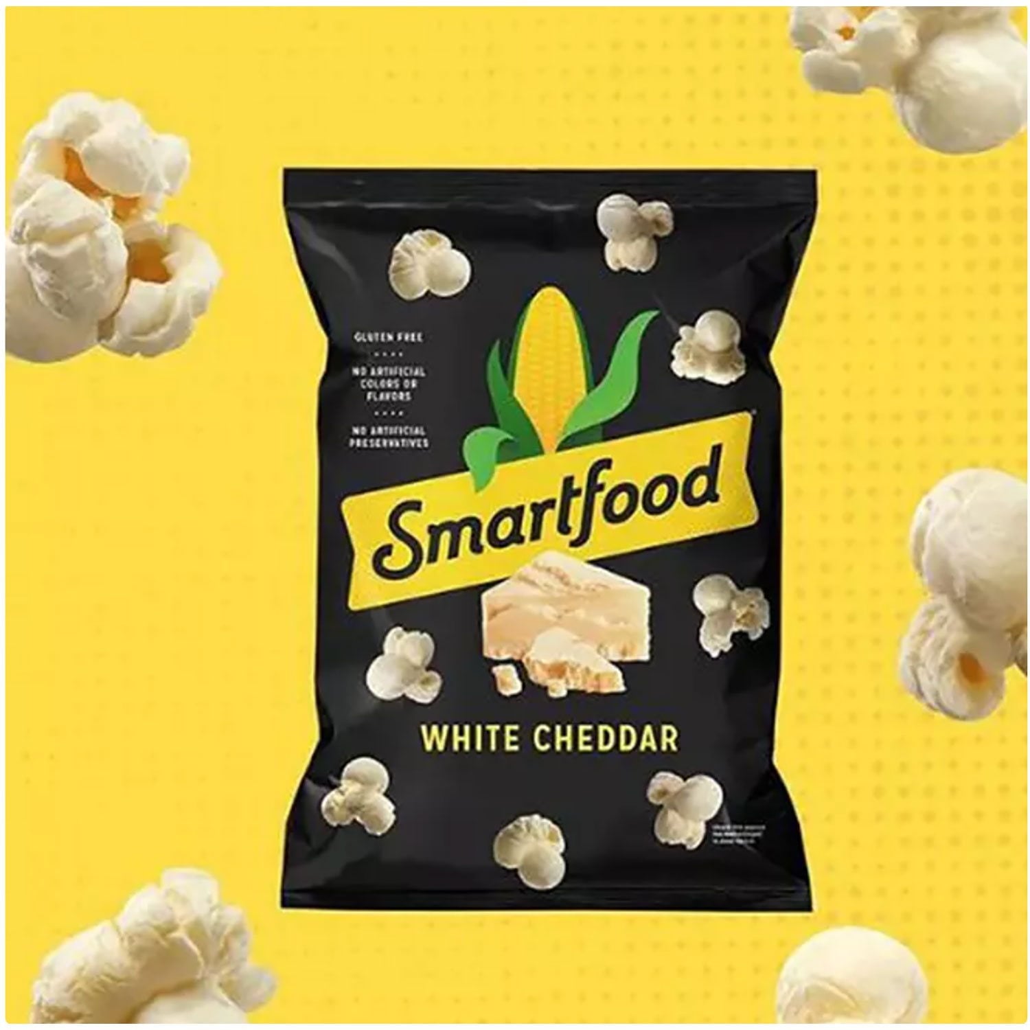 Smartfood ホワイトチェダーチーズポップコーン、0.625 オンス、50 個入り。