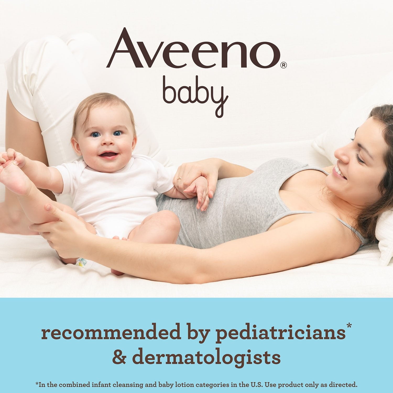 Aveeno ベビー デイリー モイスチャー ローション (ポンプ付き)、24 時間保護、18 液量オンス、2 個パック。