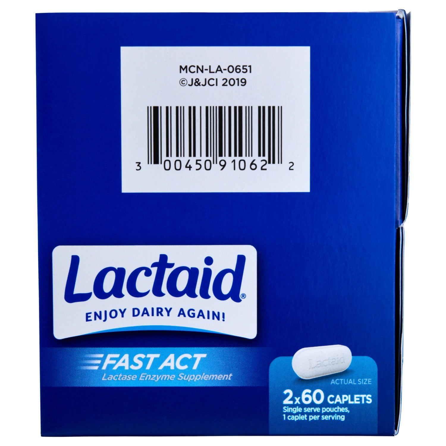 Lactaid Fast Act 乳糖不耐症カプセル、120 錠。