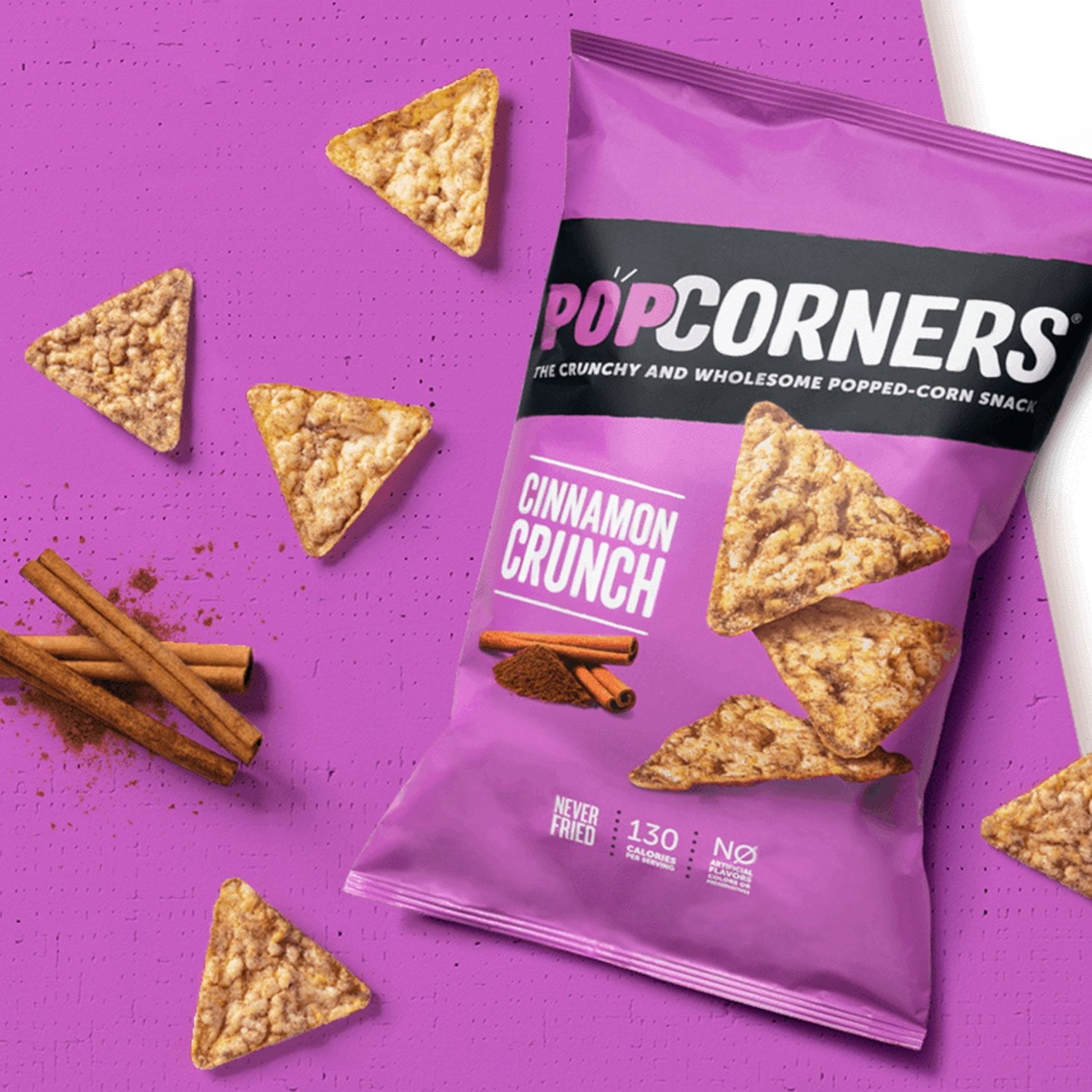 PopCorners シナモンクランチ ポップコーン スナック、18 オンス。