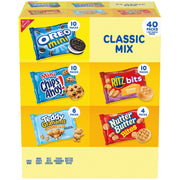 ナビスコ クラシックミックス クッキー＆クラッカー、バラエティパック、40 個入り。