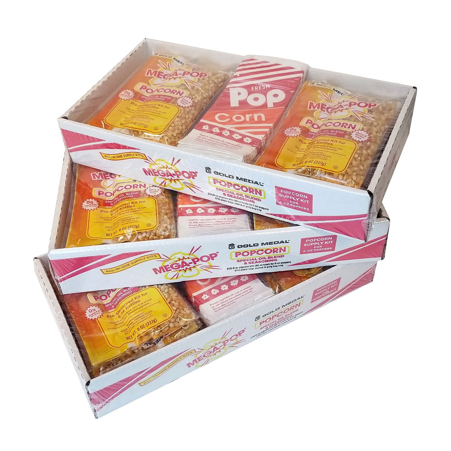 ゴールドメダル メガポップ オールインワン ポップコーンサプライキット 6オンスポッパー用