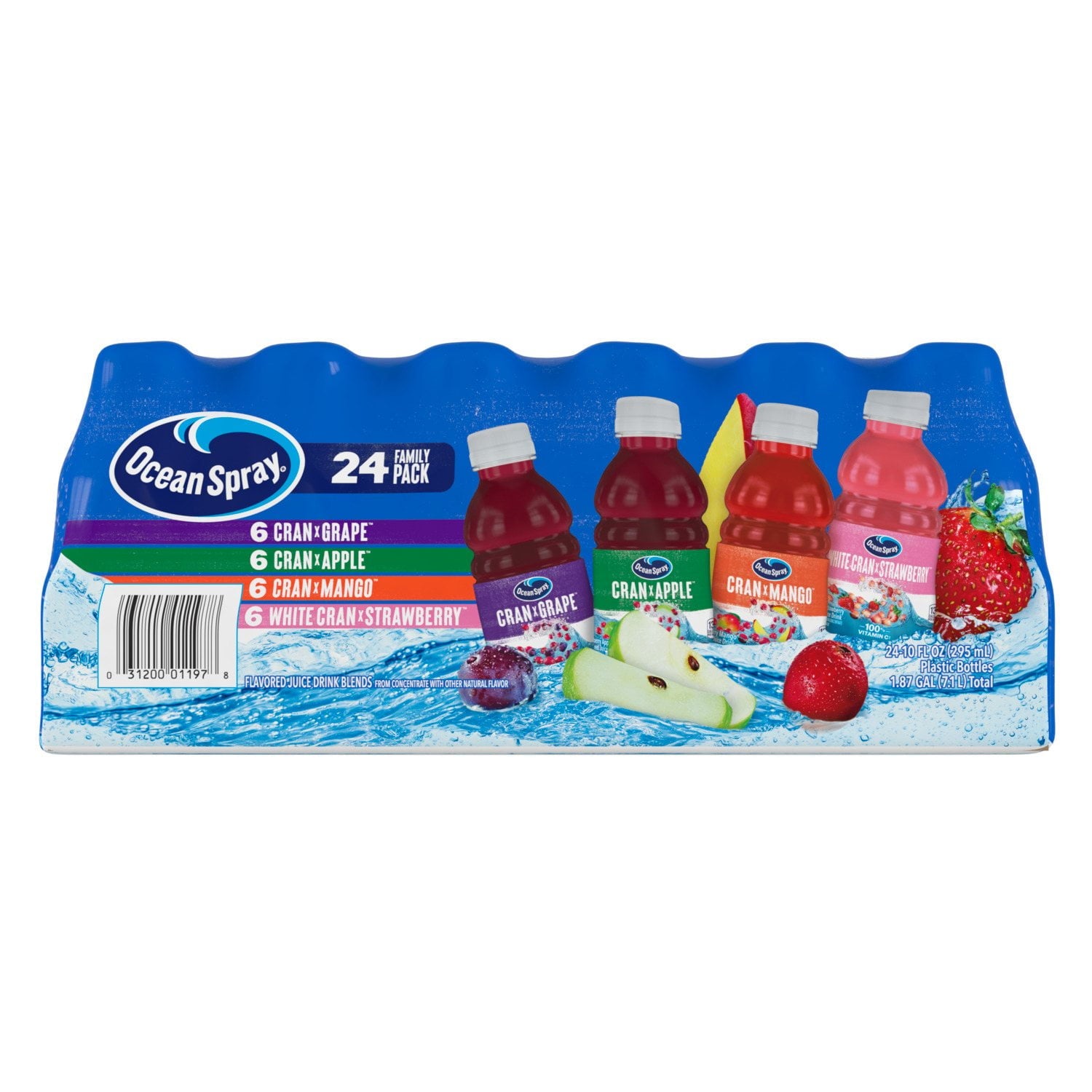 오션스프레이 크랜베리 주스 패밀리팩 10 fl. oz × 24 – 크랜베리 블렌드