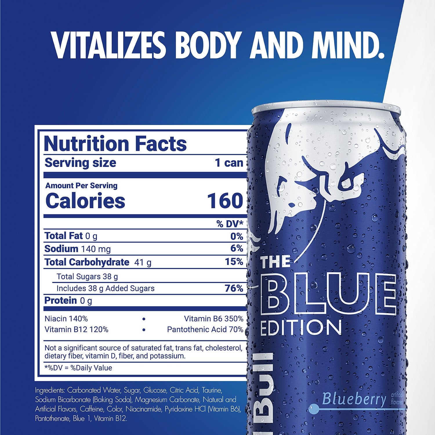 레드불 에너지 드링크 블루 에디션 12 fl. oz., 24 pk. – 블루베리 계열의 풍미와 탄산감이 특징