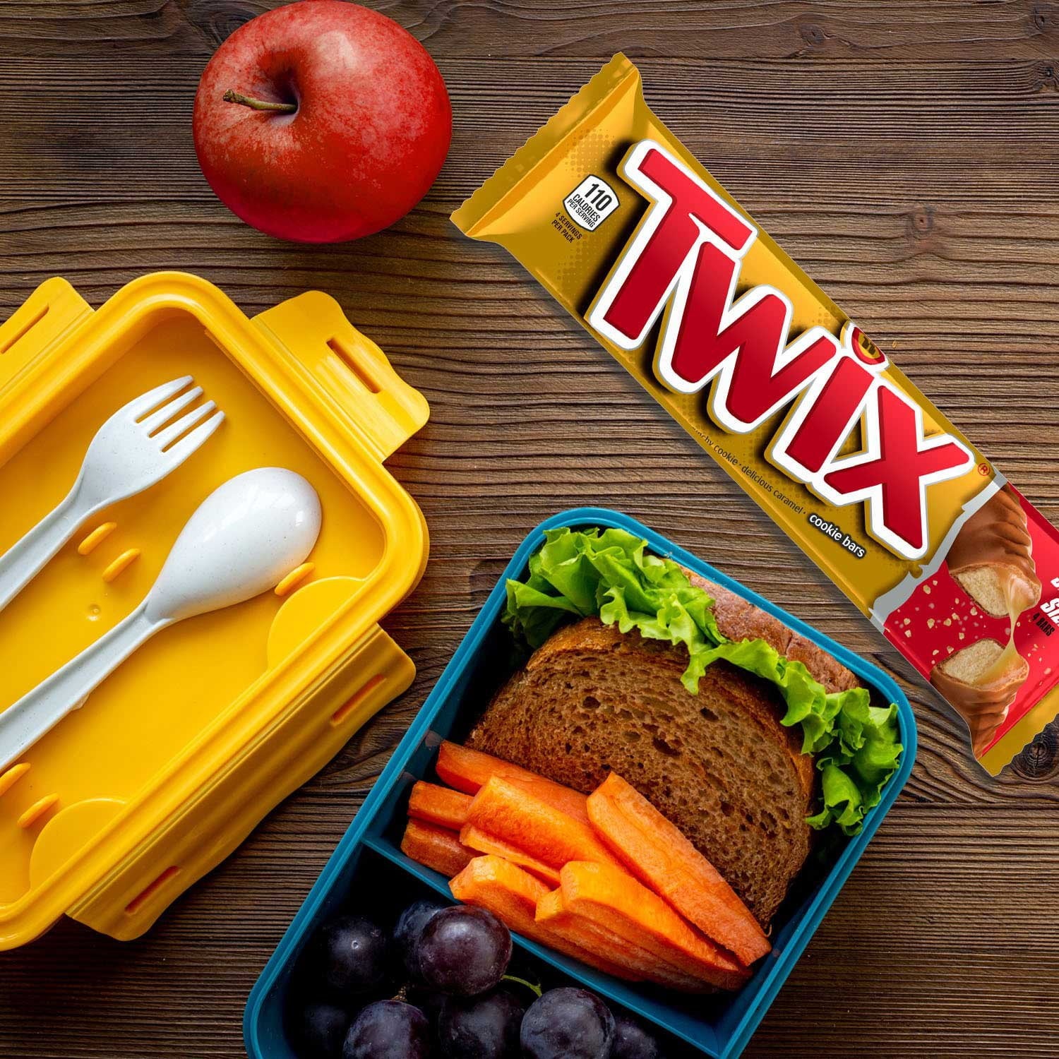 Twix キャラメル クッキー チョコレート キャンディー バー、シェア サイズ、3.02 オンス、24 個入り。