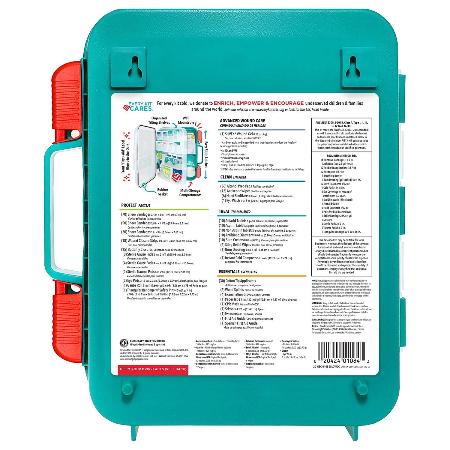 賢く備えよう 応急処置キット OSHA/ANSI、351 個入り