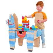 KidKraft ラマ ピニャータ ビルディングブロックテーブル 50ブロック付き