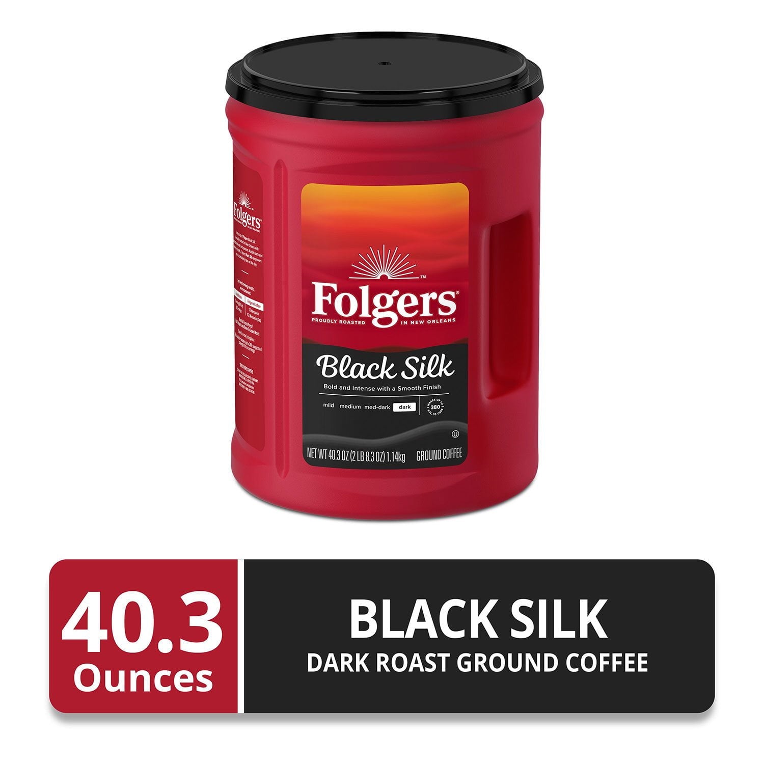 폴저스 다크 로스트 블랙 실크 커피 40.3 oz – 깊고 진한 풍미의 다크 로스트 커피