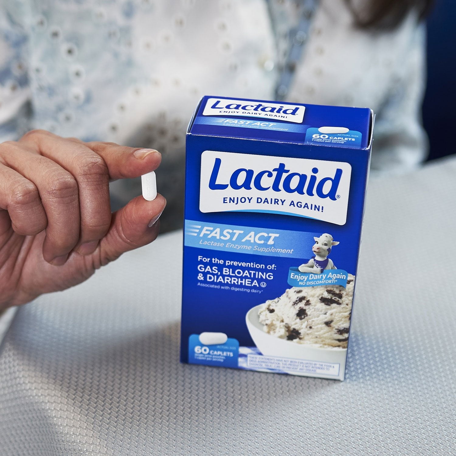 Lactaid Fast Act 乳糖不耐症カプセル、120 錠。