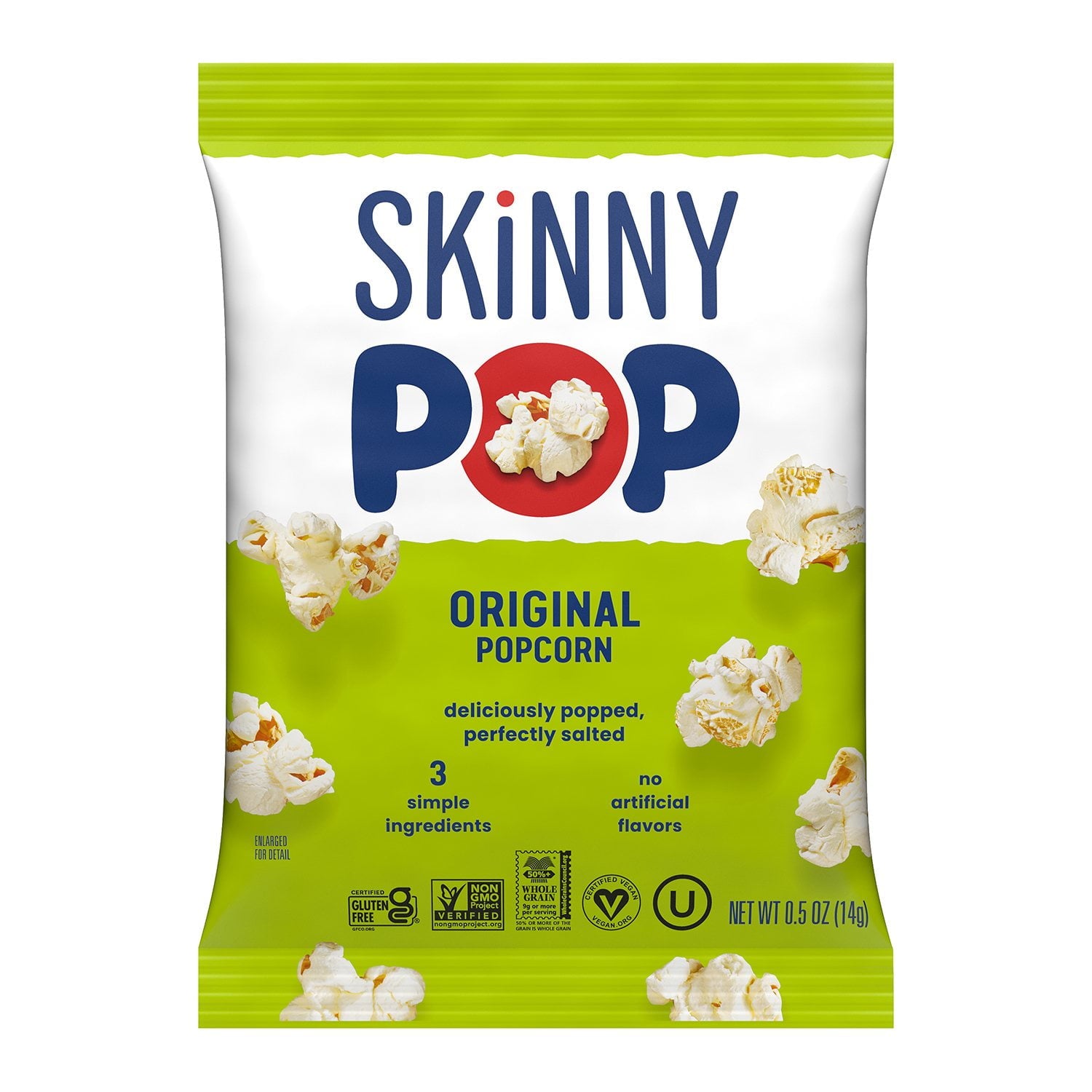 SkinnyPop バラエティ スナック パック ポップコーン、0.5 オンス、36 個入り。