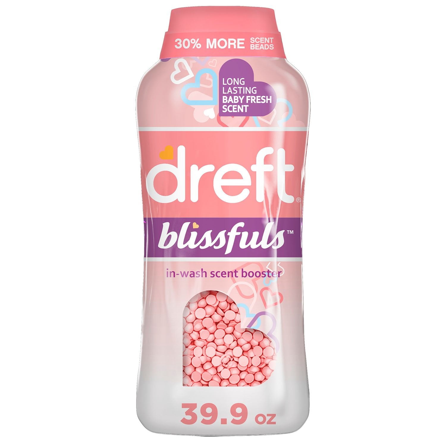 Dreft Blissfuls インウォッシュランドリー香りブースタービーズ、ベビーフレッシュの香り、39.9 オンス。