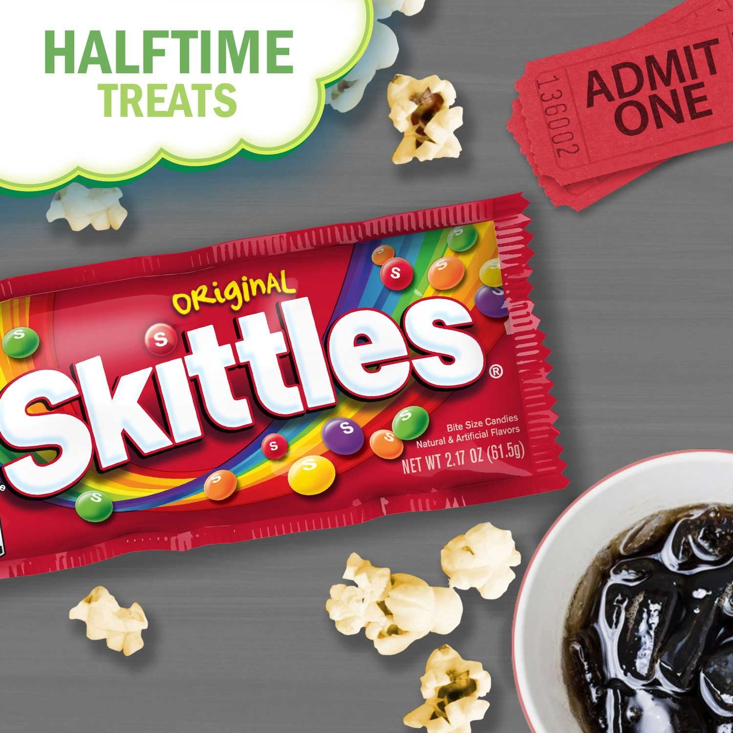 Skittles オリジナル フルーティー チューイー キャンディー、フルサイズ、2.17 オンス、36 個入り。 